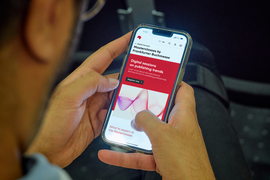 Smartphone mit Masterclasses Screen