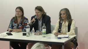 Natascha Gangl, Brigitte Schwens-Harrant und Paul Pechmann