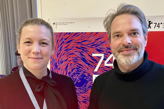 Uschi Feldges und Tobias Pausinger bei Books at Berlinale 2024