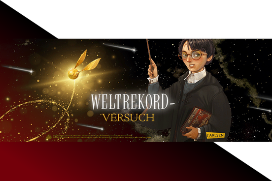 Banner für den Weltrekordversuch zu Harry Potter